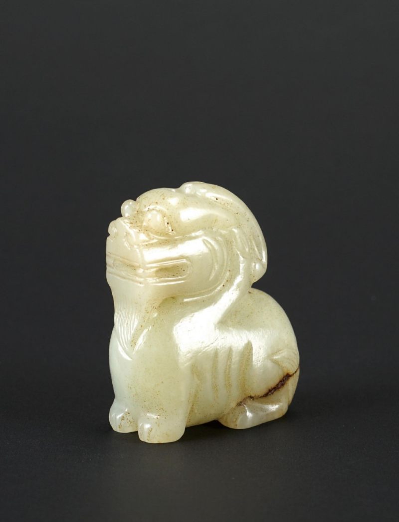    元代 玉坐獸