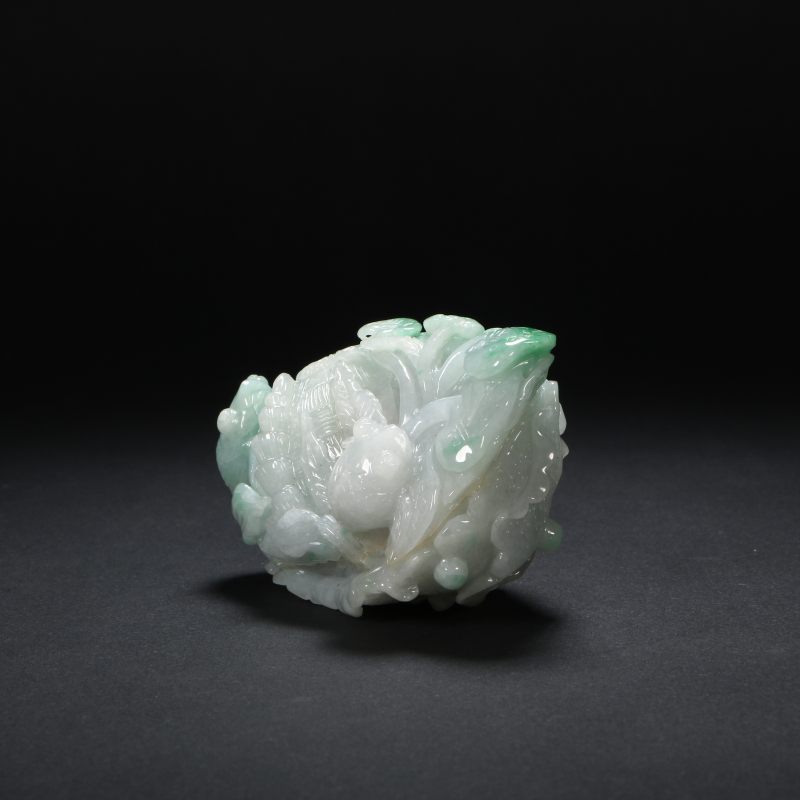 翡翠花鸟昆虫水盂 - 图3