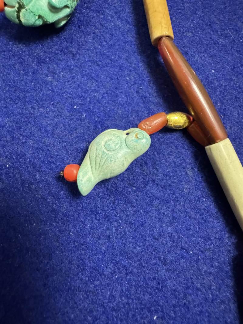舊玉管、南紅瑪瑙、綠松石串飾 - 图10