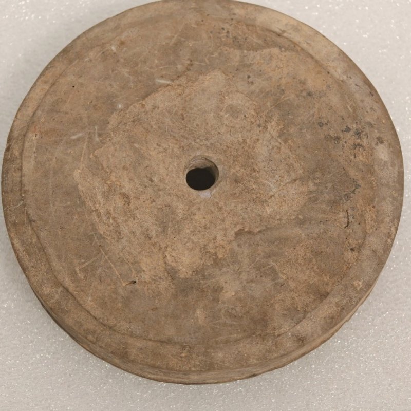 东汉 灰陶彩绘印蛙形纹镜盒 - 图9