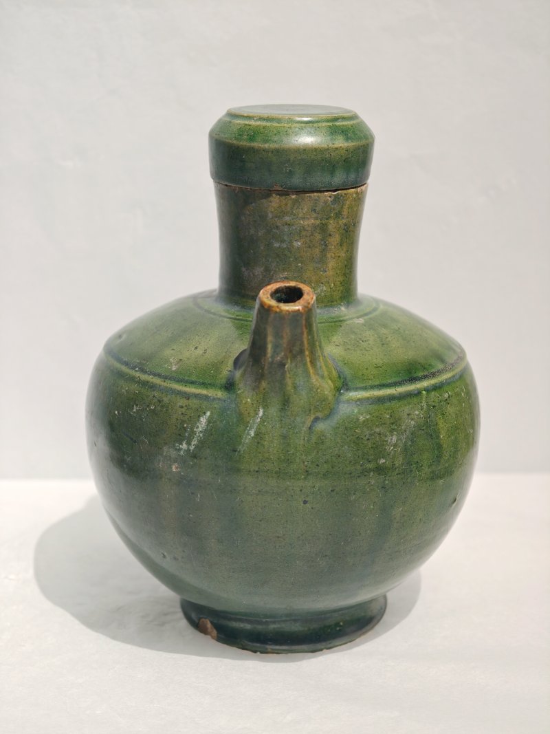 唐或辽金 绿釉茶具一组 - 图4