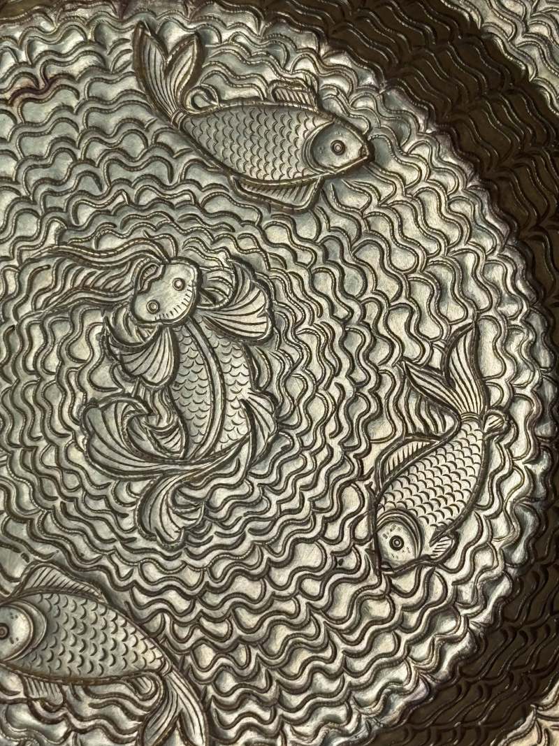 金質魚紋盤 - 图6