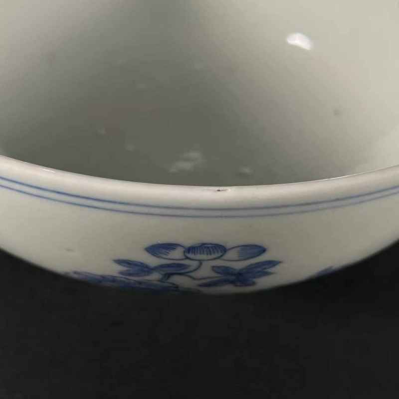 清嘉庆 青花花卉纹碗 - 图6