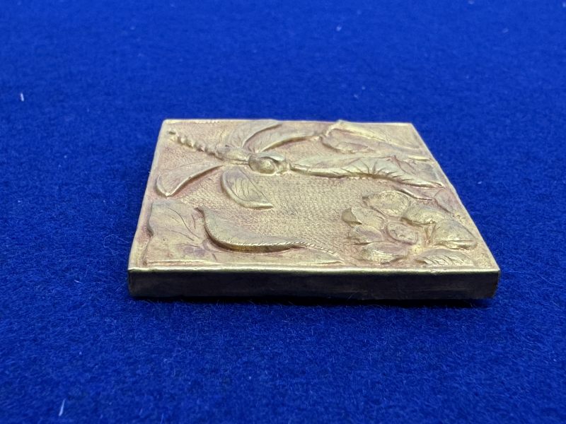 元-明 金質荷塘圖帶板一套十件 - 图25