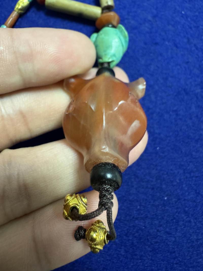 舊玉管、南紅瑪瑙、綠松石串飾 - 图16
