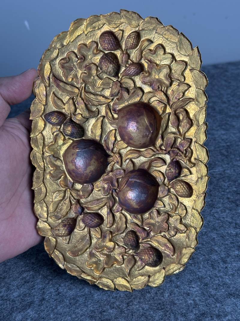 金質壽桃杯連托 - 图15