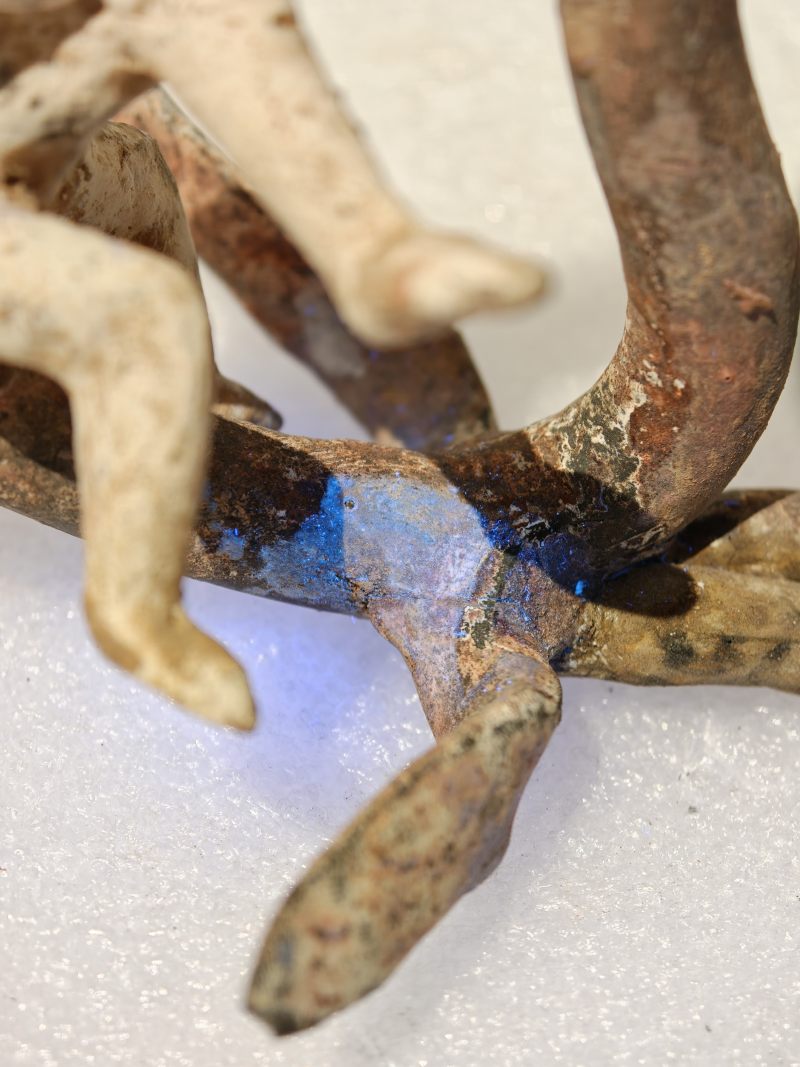 东汉 彩绘灰陶三层多枝灯 - 图103