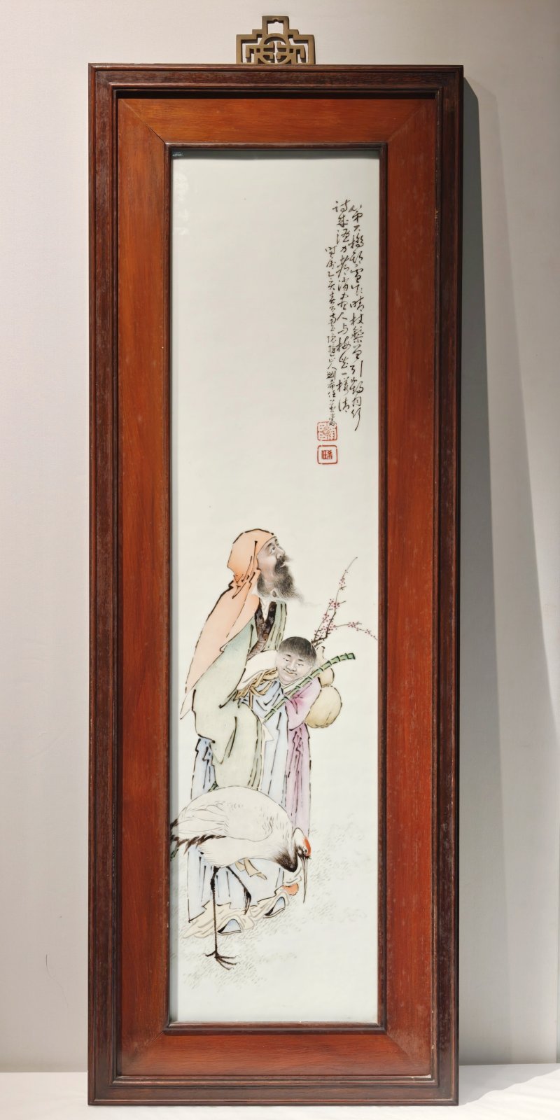 民国 刘希任作粉彩人物瓷板一组四件 - 图18