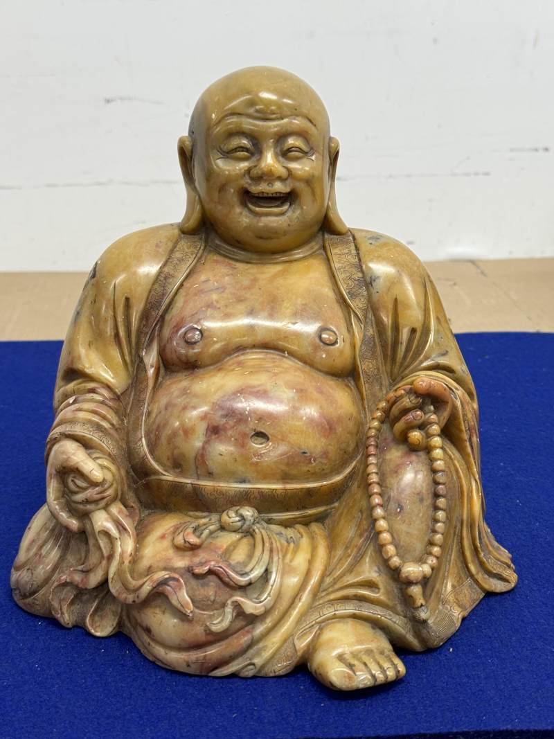 清 壽山石彌勒 - 图2