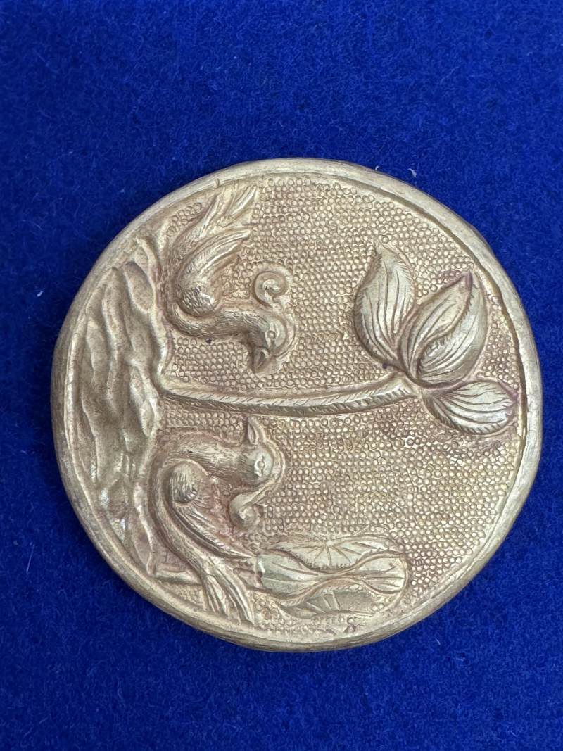 元-明 金質荷塘圖帶板一套十件 - 图27