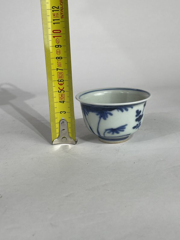 解放后 青花花鸟纹小杯一对 - 图12