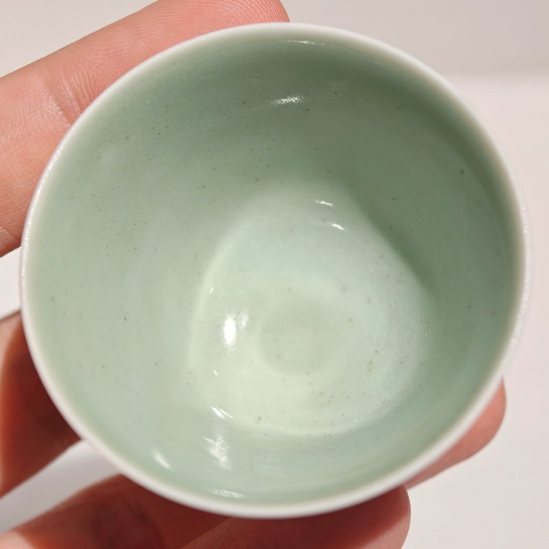 清乾隆 青釉杯 - 图10