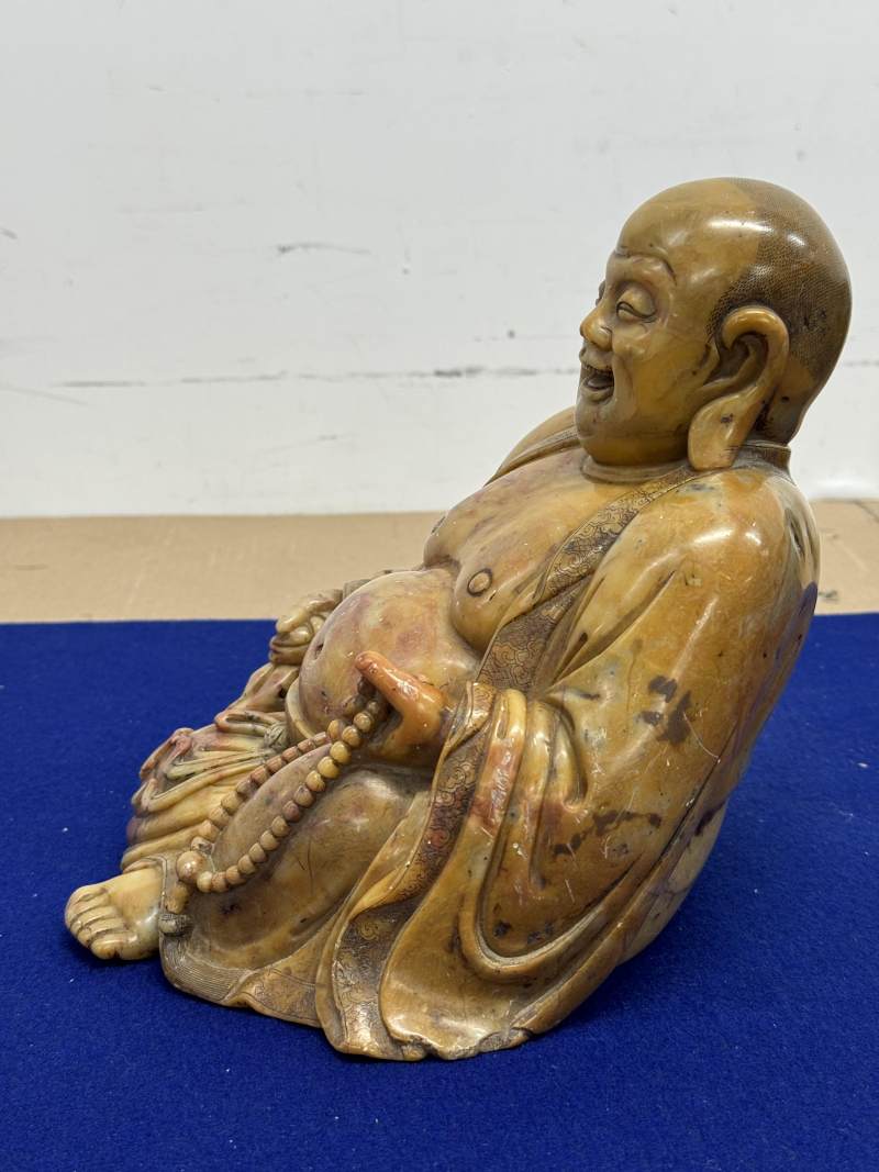 清 壽山石彌勒 - 图3