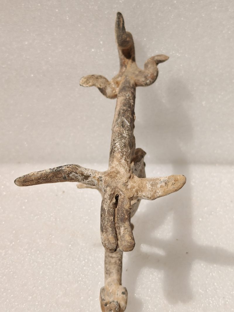 东汉 彩绘灰陶三层多枝灯 - 图112
