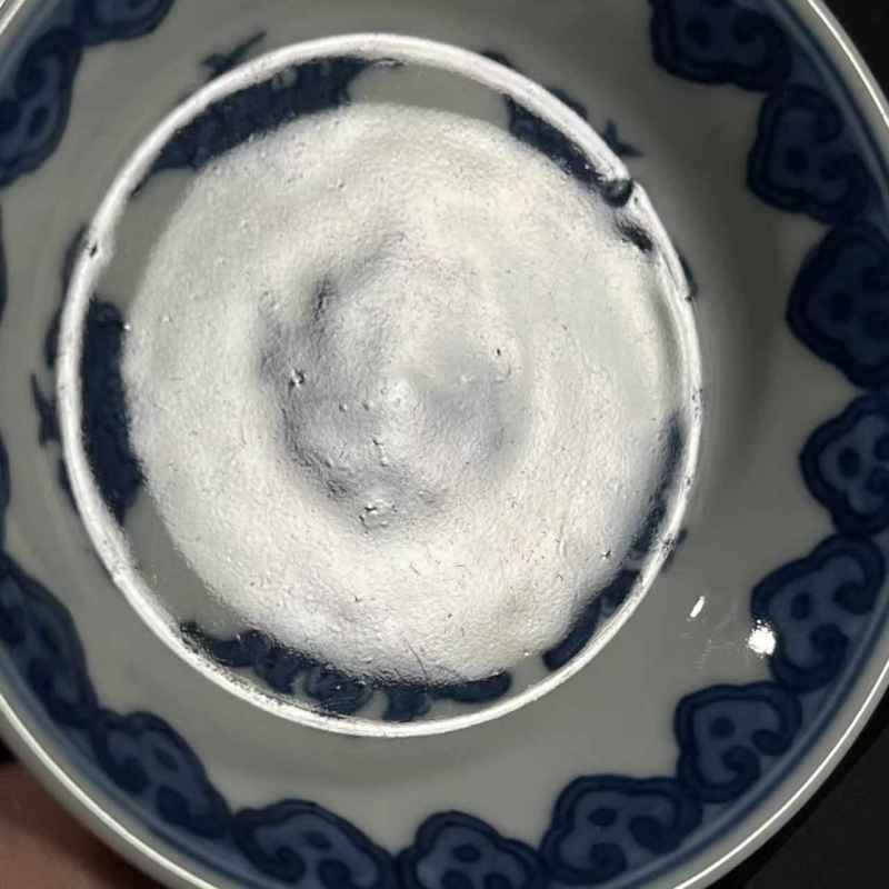 清乾隆 青花五福捧寿盘 - 图5