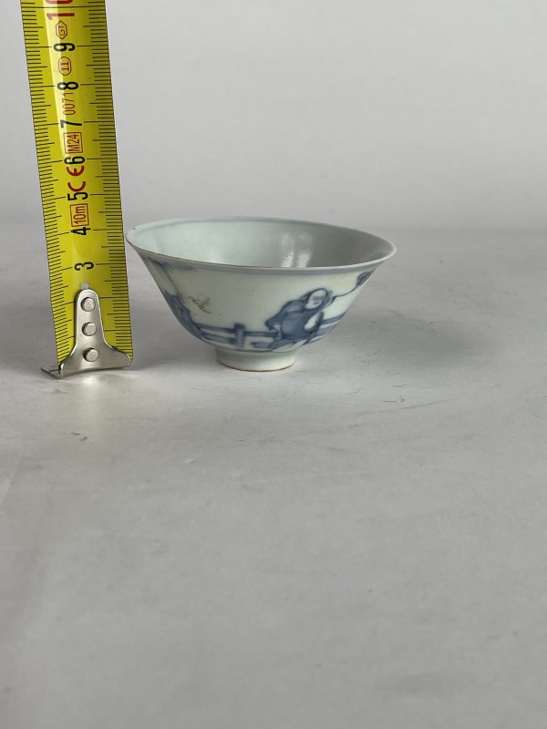 解放后 青花人物纹小杯 - 图10