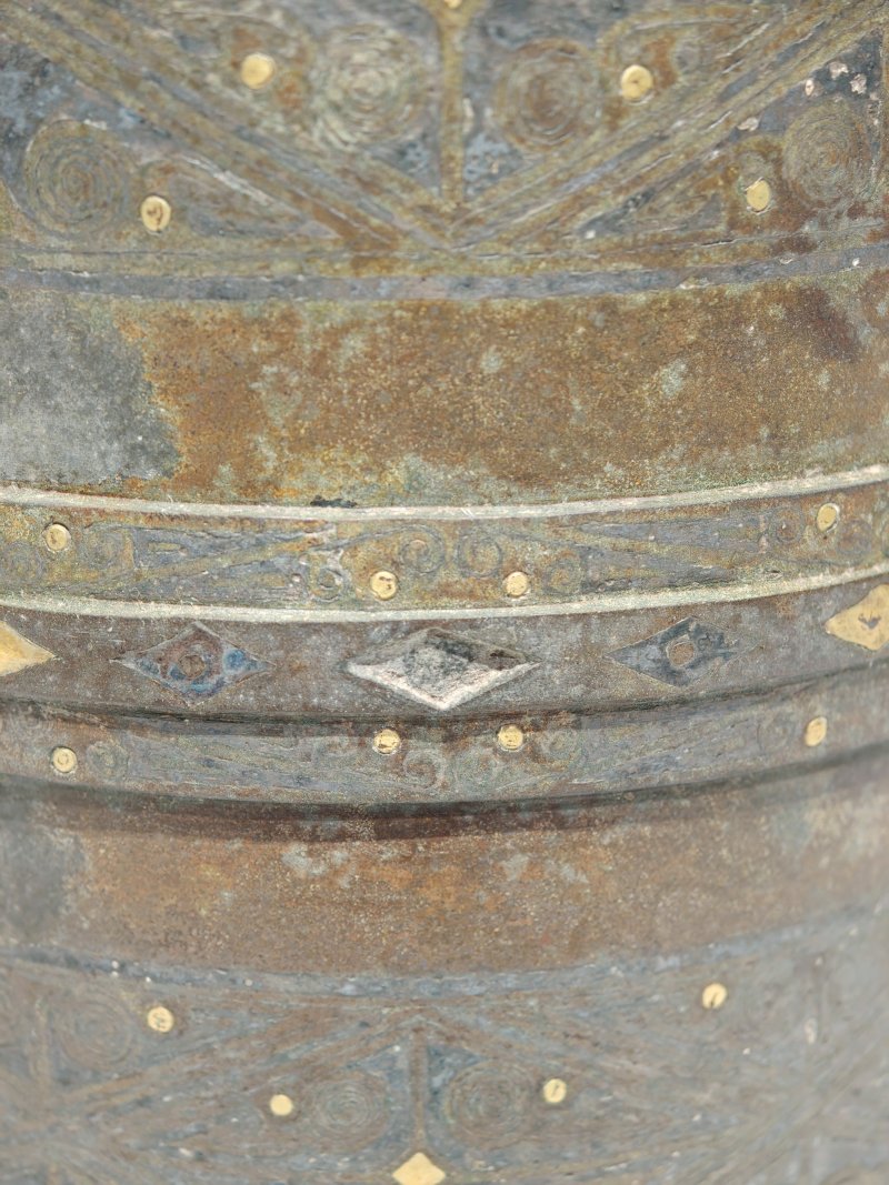 宋至明 仿古嵌金绿松石蟠虺纹尊 - 图11