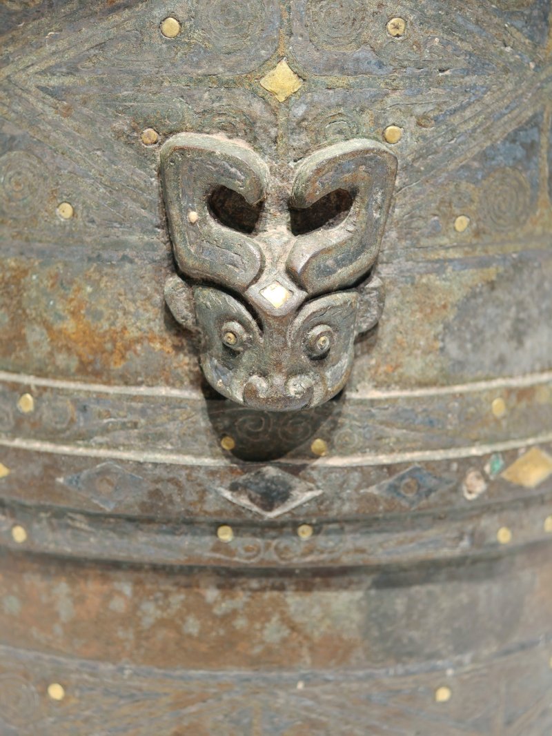 宋至明 仿古嵌金绿松石蟠虺纹尊 - 图12