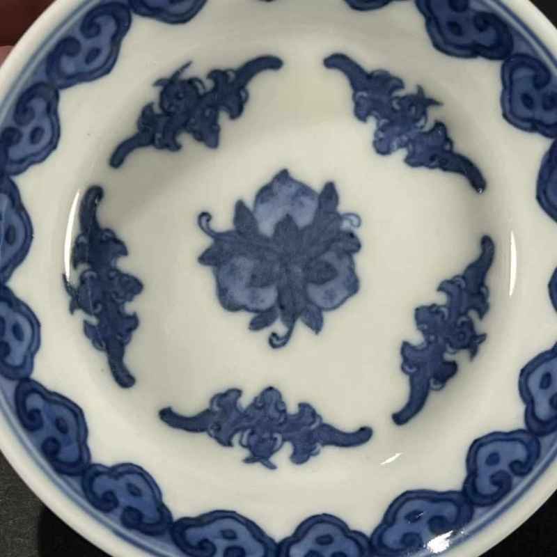 清乾隆 青花五福捧寿盘 - 图6