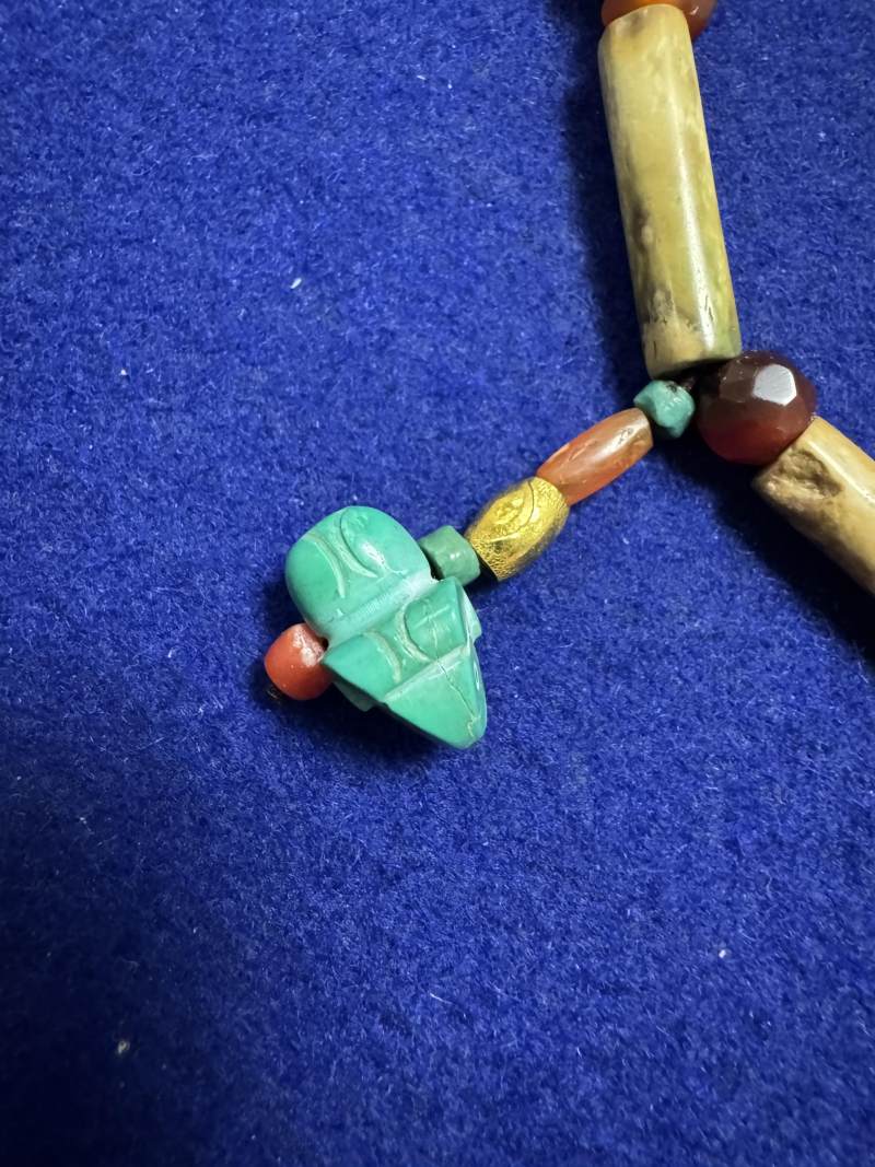 舊玉管、南紅瑪瑙、綠松石串飾 - 图11