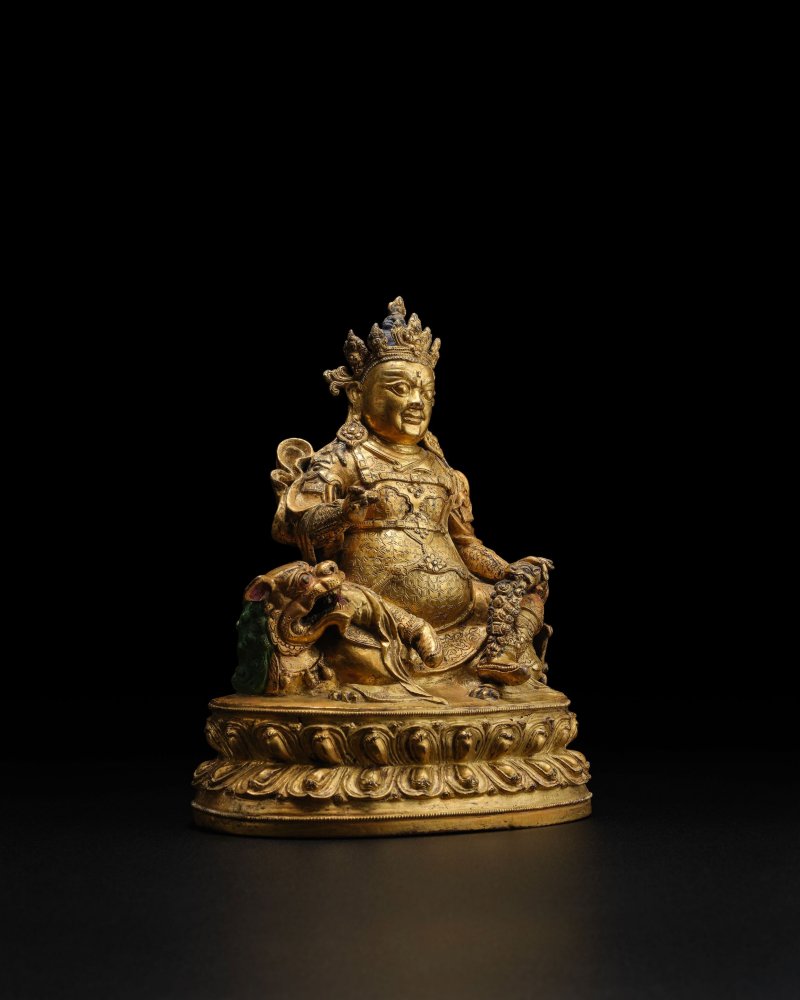 西藏 十五世紀 銅鎏金北方多聞天王像 | A GILT COPPER ALLOY FIGURE OF VAISHRAVANA - 图6