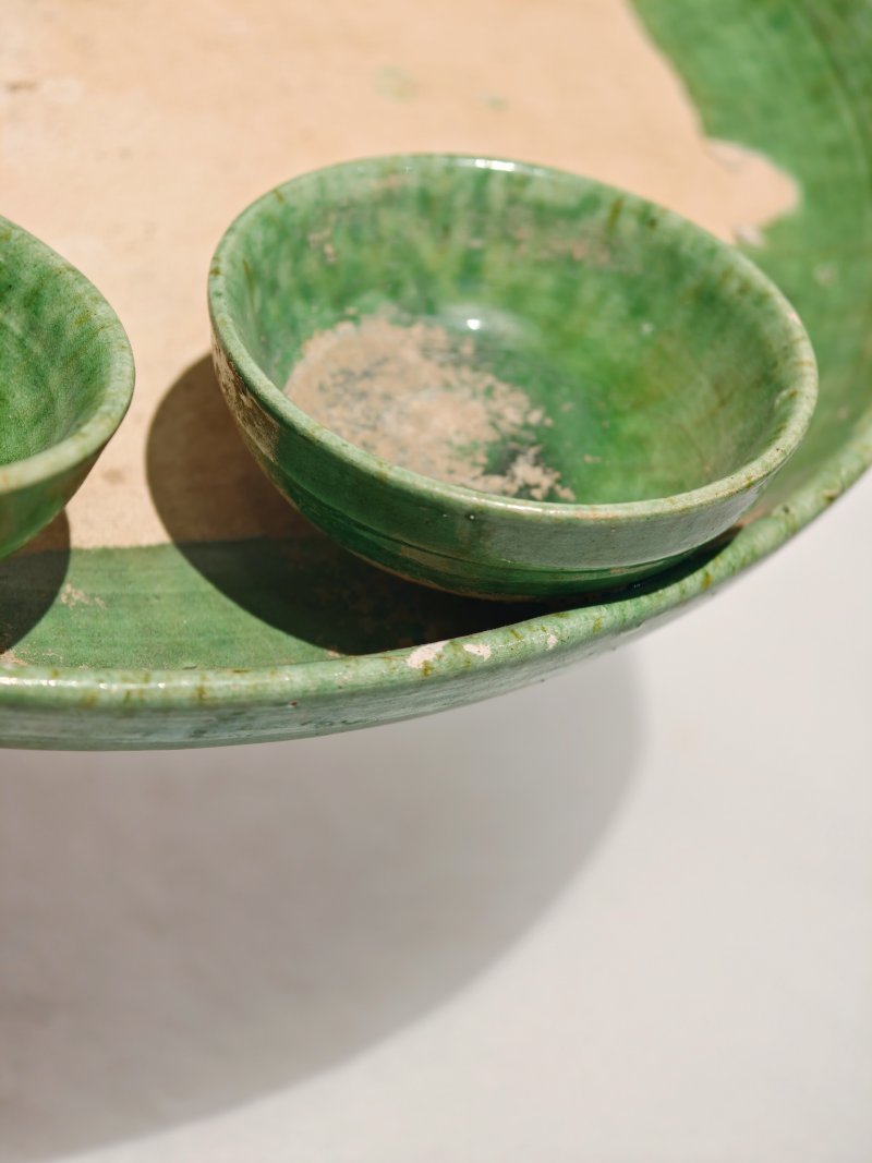 唐或辽金 绿釉茶具一组 - 图19