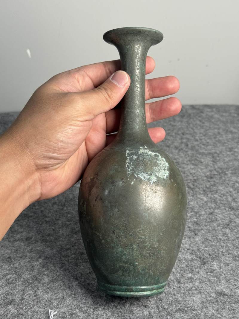 銅長頸瓶兩件 - 图4