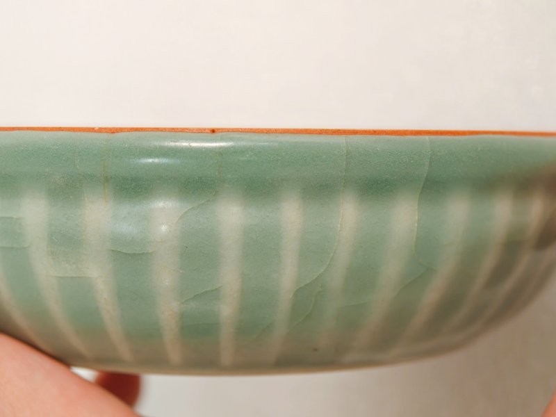 元 龙泉窑青釉刻荷花纹盖盒 - 图10