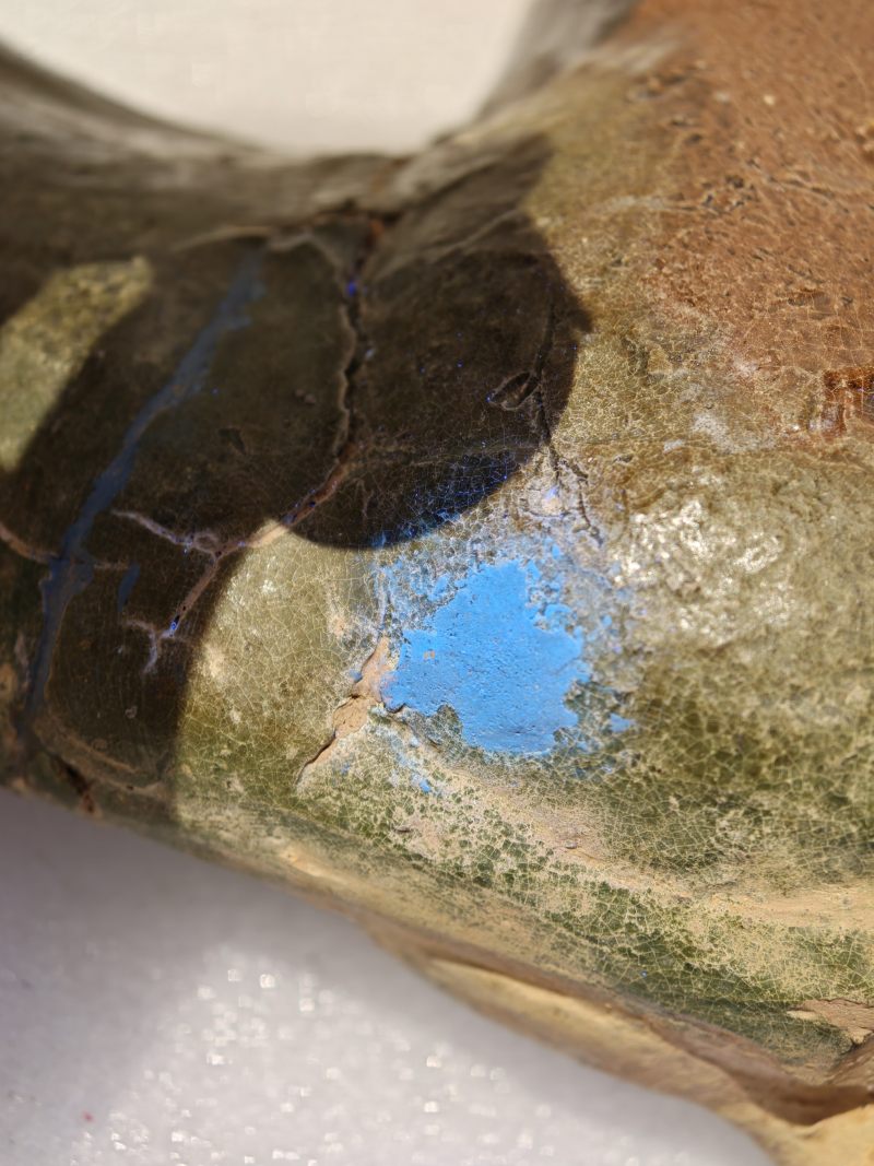 东汉 褐绿釉陶马及牵马俑 - 图22