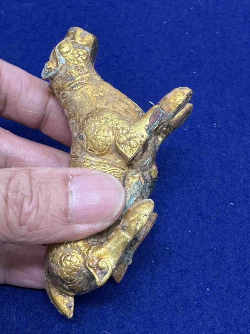 銅貼金箔瑞獸鎮 - 图8