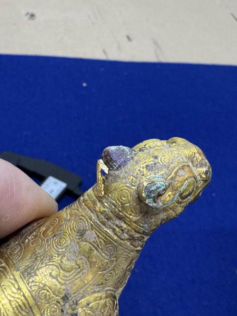 銅貼金箔瑞獸鎮 - 图11