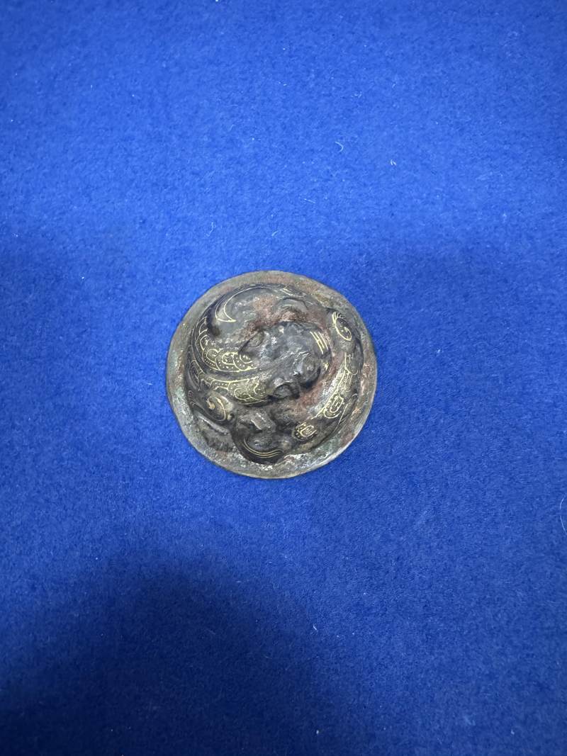 銅錯金虎鎮 - 图6