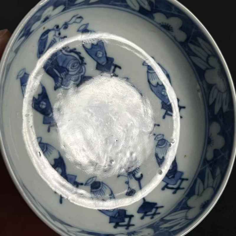 清晚期 青花博古图盘 - 图5