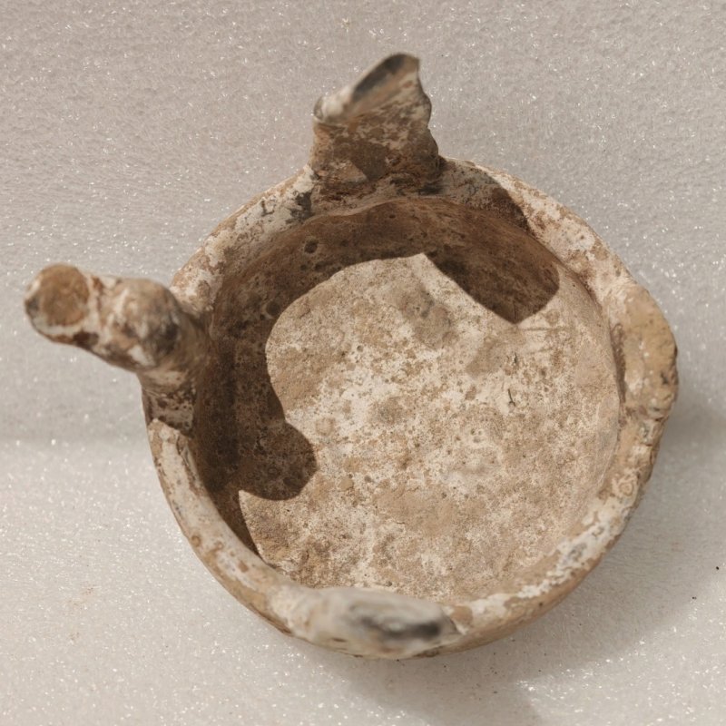 东汉 彩绘灰陶三层多枝灯 - 图43