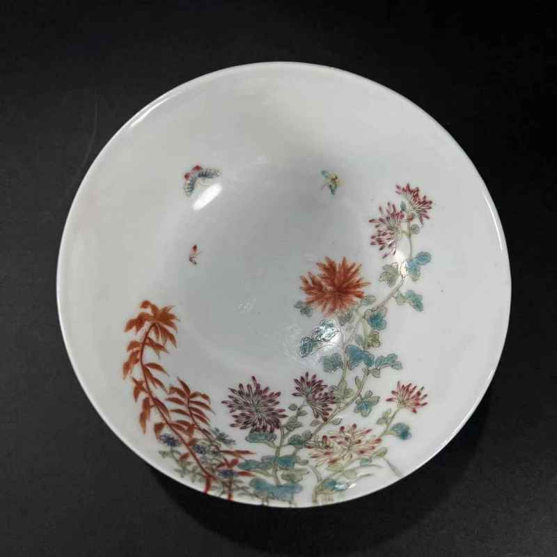 清光绪 粉彩过墙花卉碗 - 图6