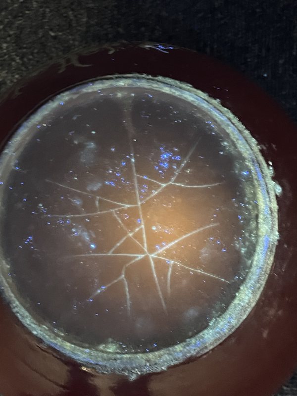 民国 珊瑚红釉留白花卉纹罐 - 图7