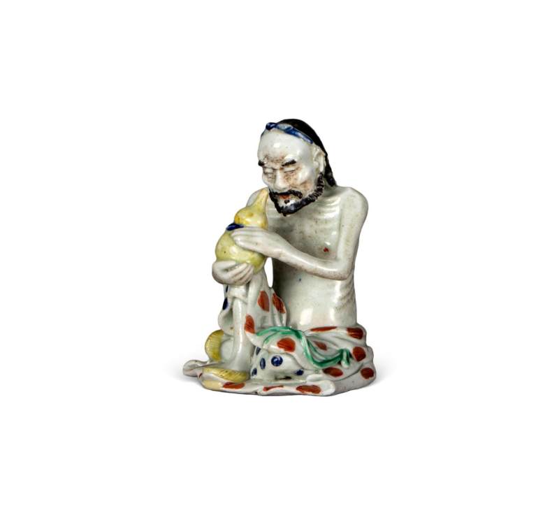   清 粉彩铁拐李