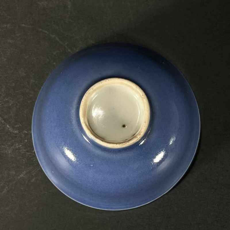 清雍正 天蓝釉茶园 - 图6