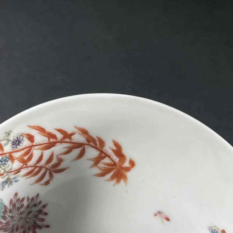 清光绪 粉彩过墙花卉碗 - 图7