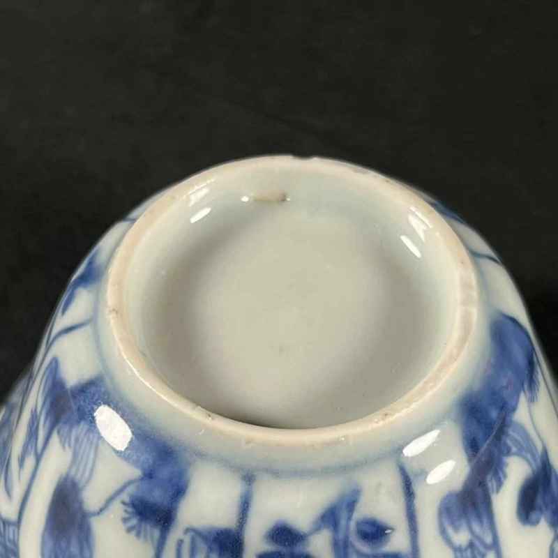 清康熙 青花婴戏图杯碟一套 - 图13