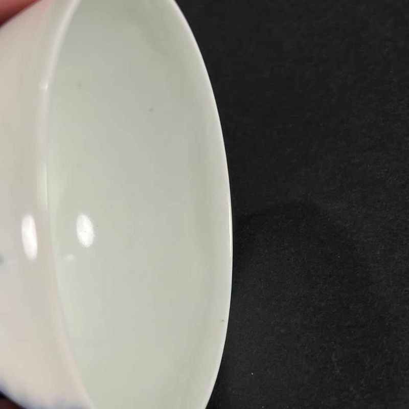 清中期 青花携琴访友图杯 - 图6