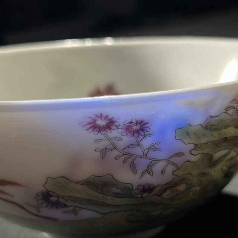 清光绪 粉彩过墙花卉碗 - 图8