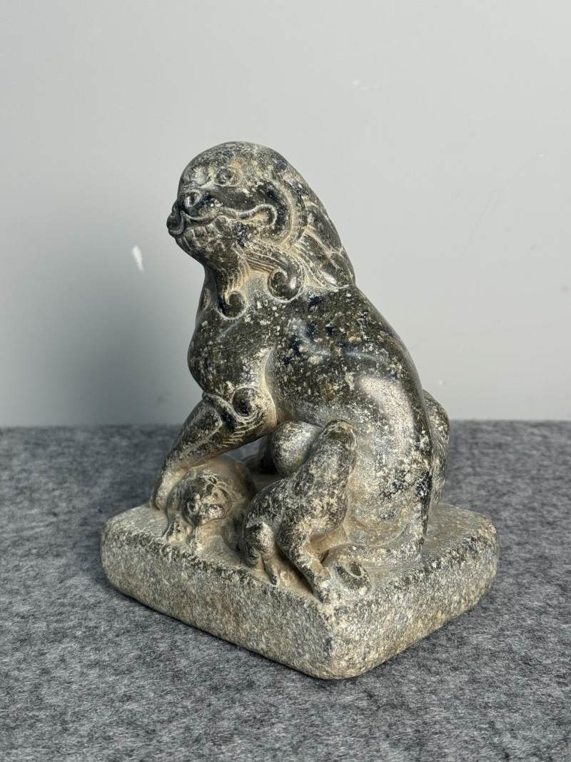 豹紋石坐獅 - 图3