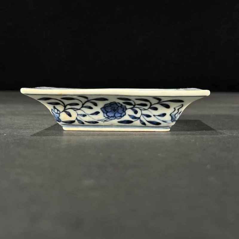 清乾隆 青花花鸟纹盘 - 图5