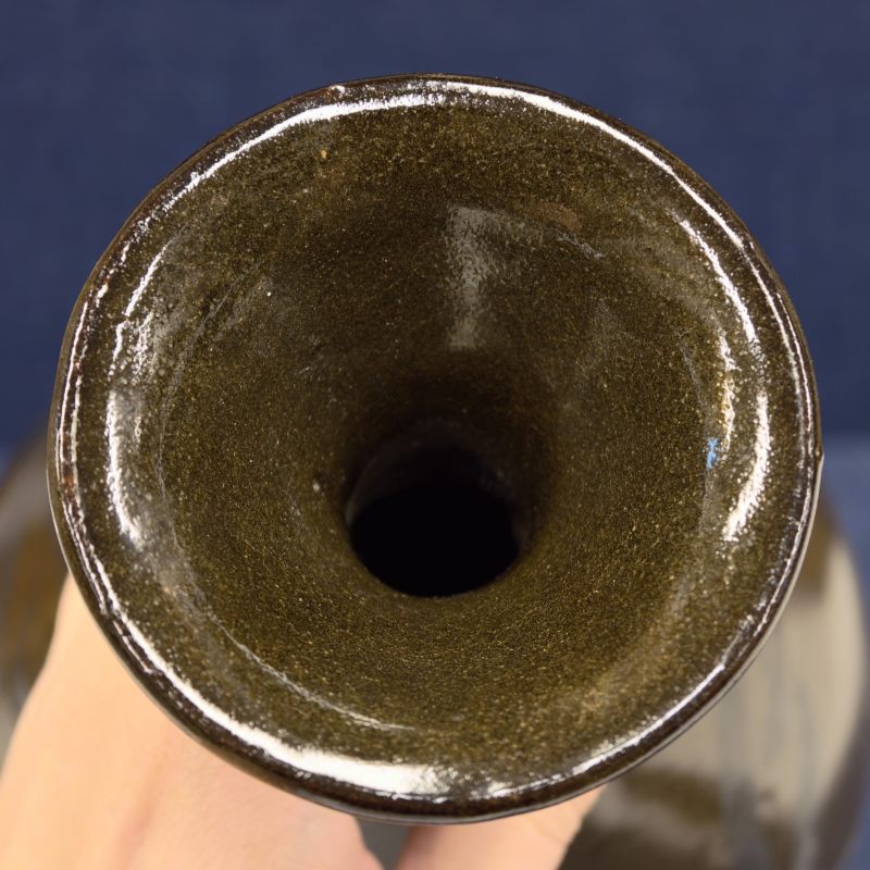 金 黑釉褐彩凤鸟纹玉壶春瓶 - 图7