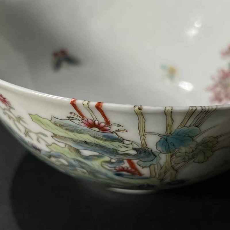 清光绪 粉彩过墙花卉碗 - 图9
