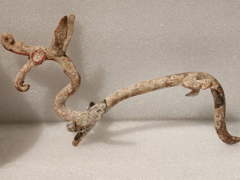 东汉 彩绘灰陶三层多枝灯 - 图130