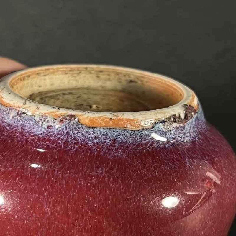 清乾隆 钧红釉水盂 - 图6