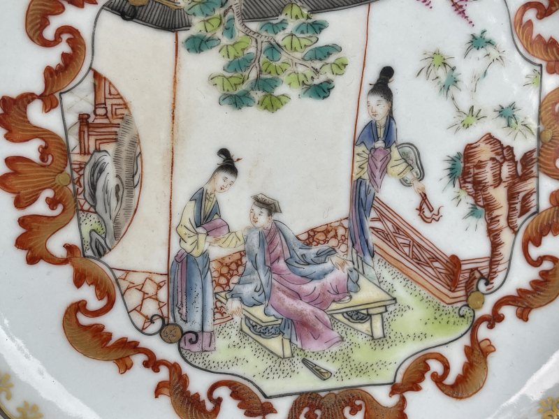 解放后 粉彩人物盘 - 图4