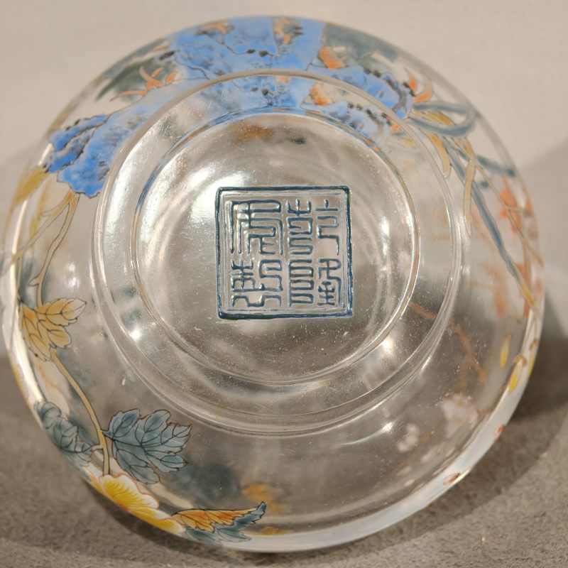 清乾隆 料胎画珐琅洞石花卉纹水丞 - 图6